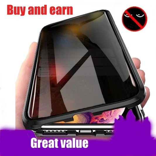 360 Full Protection Anti-peeping Metal Magnetic Case